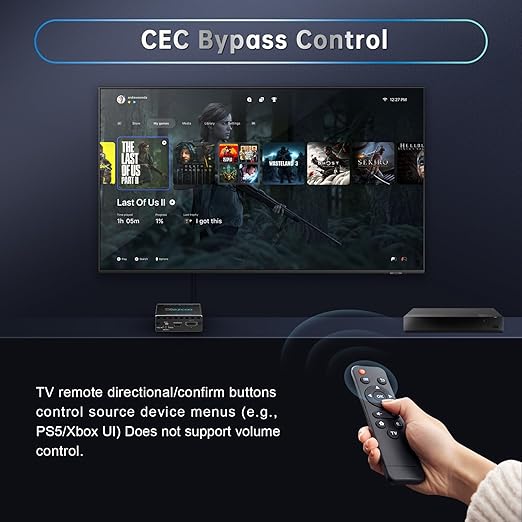 4K@120Hz HDMI 2.1 eARC Audio Extractor 1 in 1 Out Support VRR ALLM HDCP2.3 ARC - Image 7