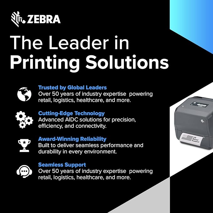 Zebra ZD421 Thermal Transfer Desktop Printer 203 dpi Print Width 4-inch USB - Image 5