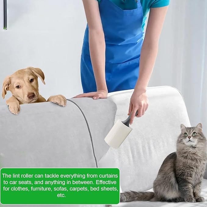 Lint Roller for Pet Hair 500 Sheets Extra Sticky Pet Hair Remover for Clothes - Image 9