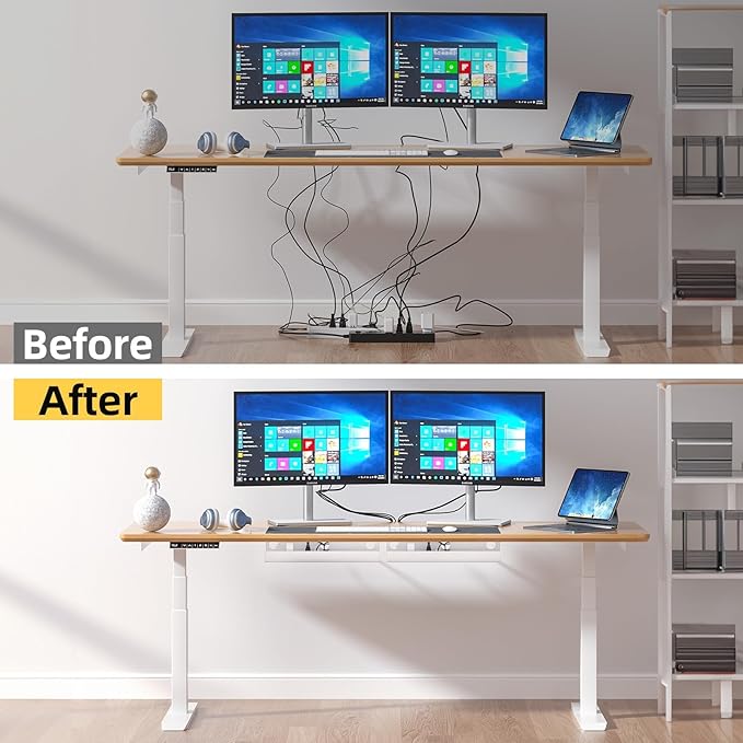 YECAYE Large Under Desk Cable Management, Easy Install Cable Management Under - Image 6