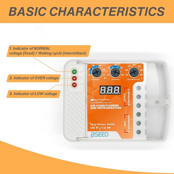 BSEED Surge Protector, Voltage Regulator, Wiring Heavy Duty Power Surge - Image 3