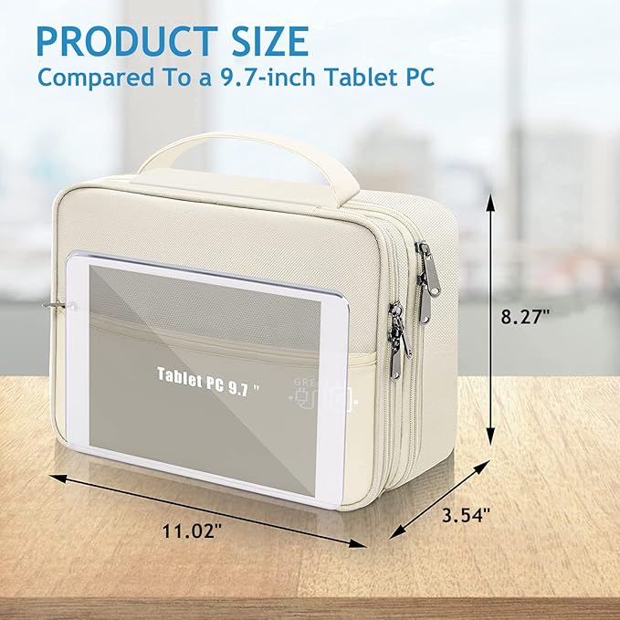 Electronics Travel Organizer, Double Layer Cable Organizer Bag Waterproof - Image 2