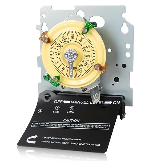 T101M Pool Pump Timer Mechanism Only, 120V 40A SPST, and Outdoor Lighting by Unknown