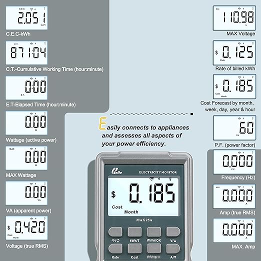 Poniie PN2500 Professional NEMA 5-15 Wi-Fi Wireless Level 1 EV Charger - Image 2