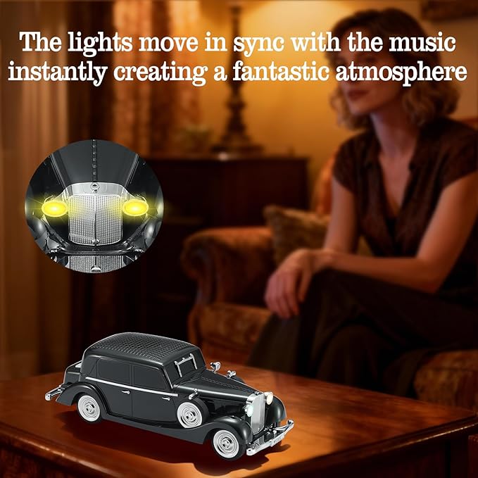 WSTER Vintage Car Bluetooth Speaker, Retro Classic Model - Image 4