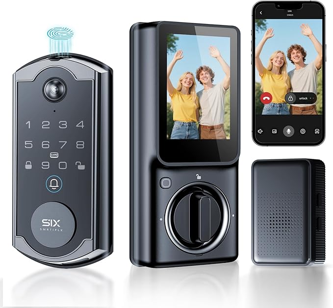 SMRTIPLX Video Smart Lock S398, 4-in-1 Camera + Video Doorbell + Fingerprint by Unknown