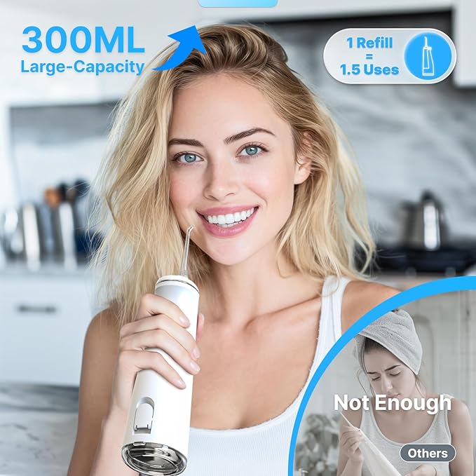 Water Flosser for Teeth, Cordless Oral Irrigator Portable Dental Cleaner Picks - Image 4