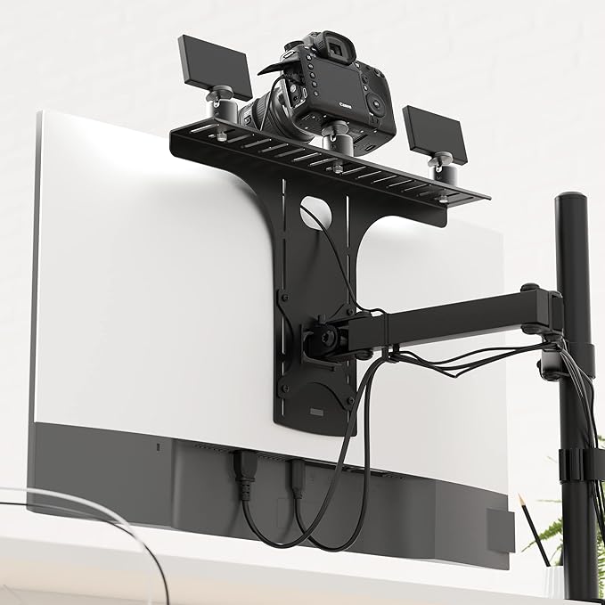 HumanCentric DSLR Monitor Mount Large, Desk Camera Mounting, Light Webcam - Image 2