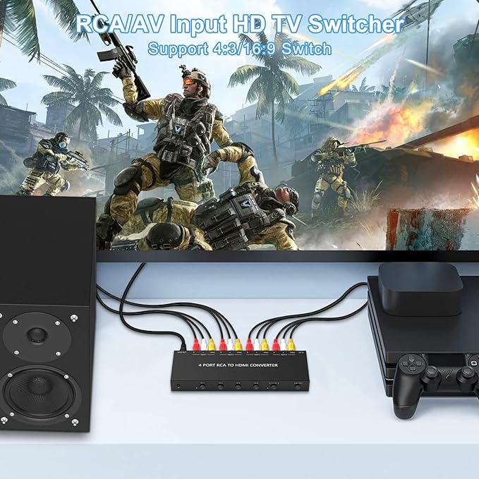 RuiPuo 4Port AV to HDMI Converter, 4Port AV to HDMI Switcher - Image 7