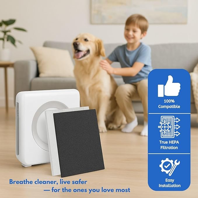 Nispira True HEPA Activated Carbon Replacement Filter Compatible - Image 8