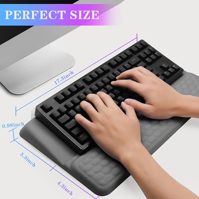 Computer Keyboard Stand with Wrist Rest, Ergonomic Tilted Keyboard Holder - Image 6