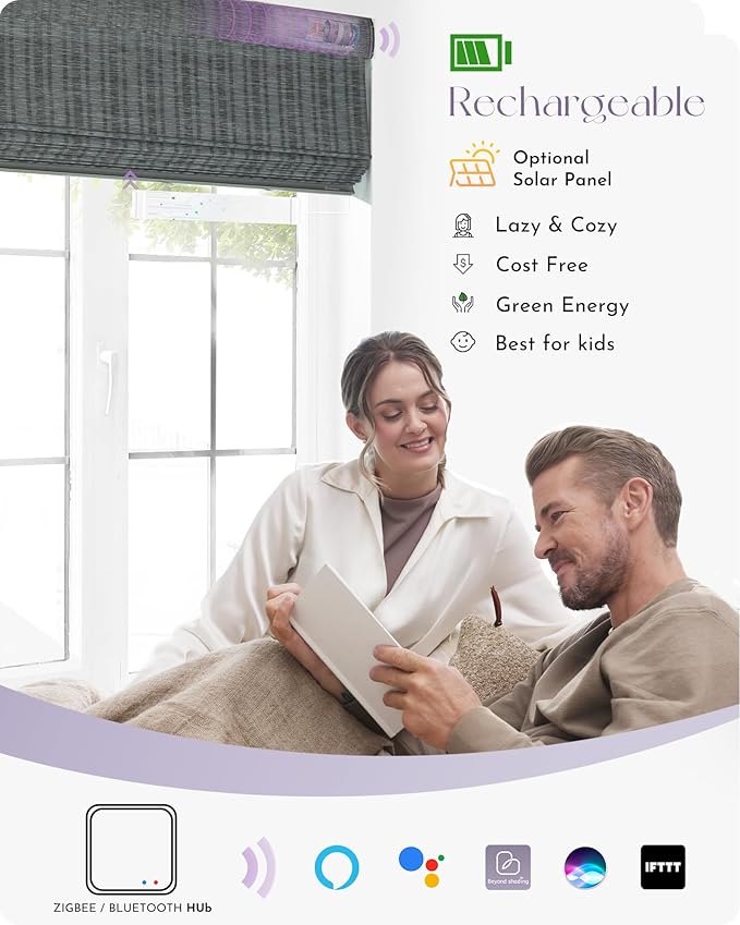 Graywind Smart Natural Roman Shades Compatible - Image 4