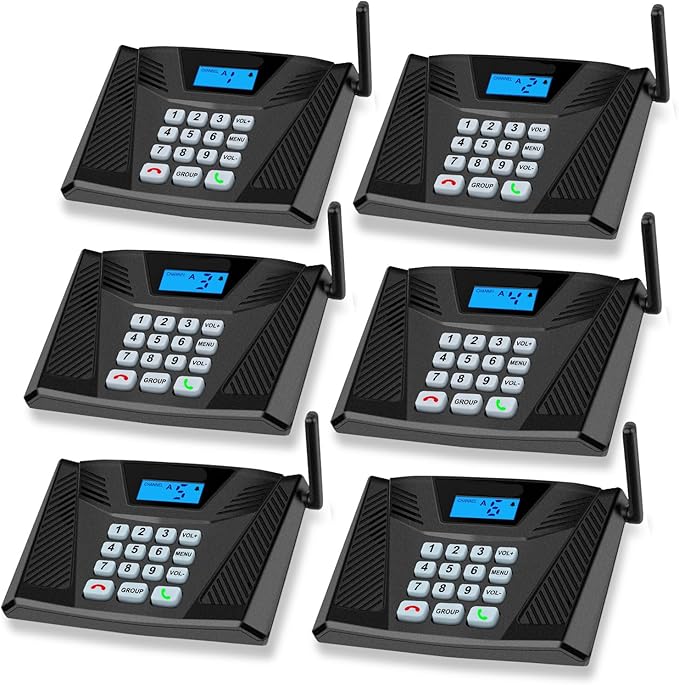 SANZUCO Intercoms Wireless for Home, Upgraded 5300ft Intercom 9 Channel 2 Code by SANZUCO