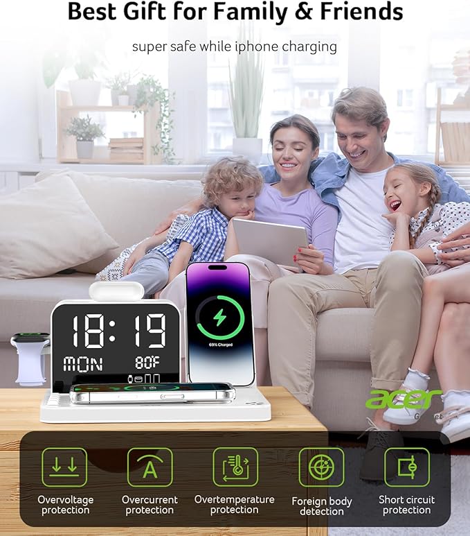 Acer 7-in-1 Wireless Charging Station - 30W Fast Wireless Charger - Image 9