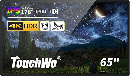 TouchWo 65-inch Interactive Touchscreen Monitor, Electronic Whiteboard Touch by TouchWo