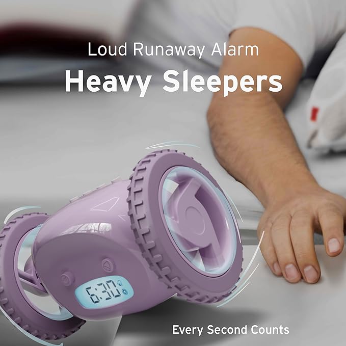 CLOCKY Alarm Clock on Wheels – Loud Rolling Alarm Clock - Image 5