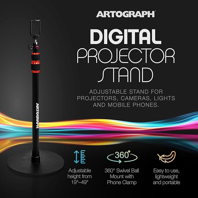 Artograph Height Adjustable Projector Stand, Art Monopod - Image 2