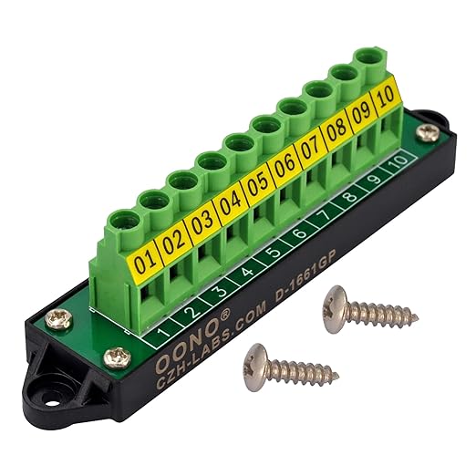 30Amp 300V 1x10 Position Terminal Block Distribution Module. OONO D-1661GP by OONO