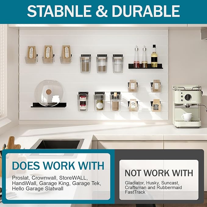 Daanxw 12 Packs Slatwall Accessories, Includes 6 Packs of Slatwall Boxes and 6 - Image 4