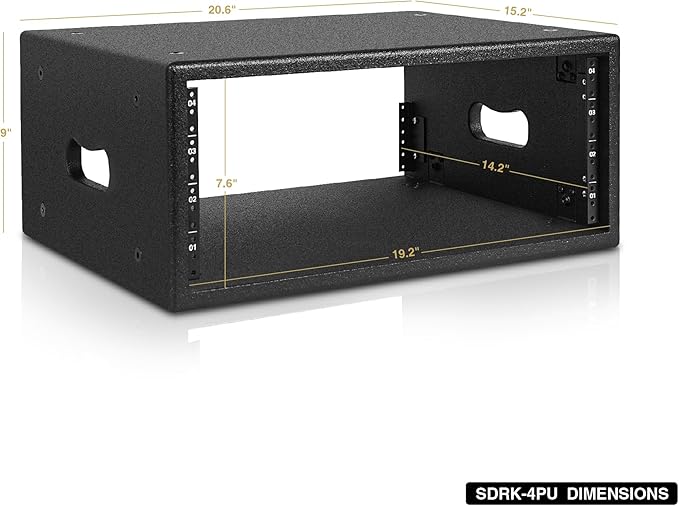 Sound Town 4U Studio Rack with 4-Space, Heavy-Duty 0.7" Baltic Birch Plywood - Image 4