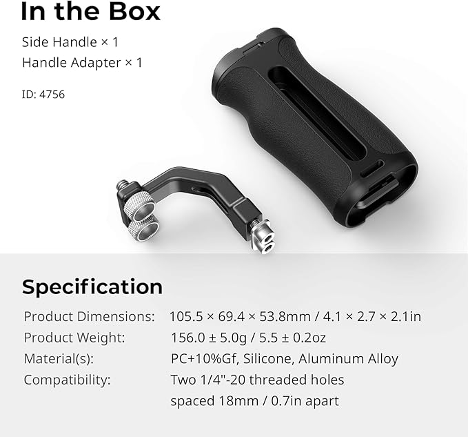 SmallRig Mini Side Handle with 1/4" -20 Screws - Image 9