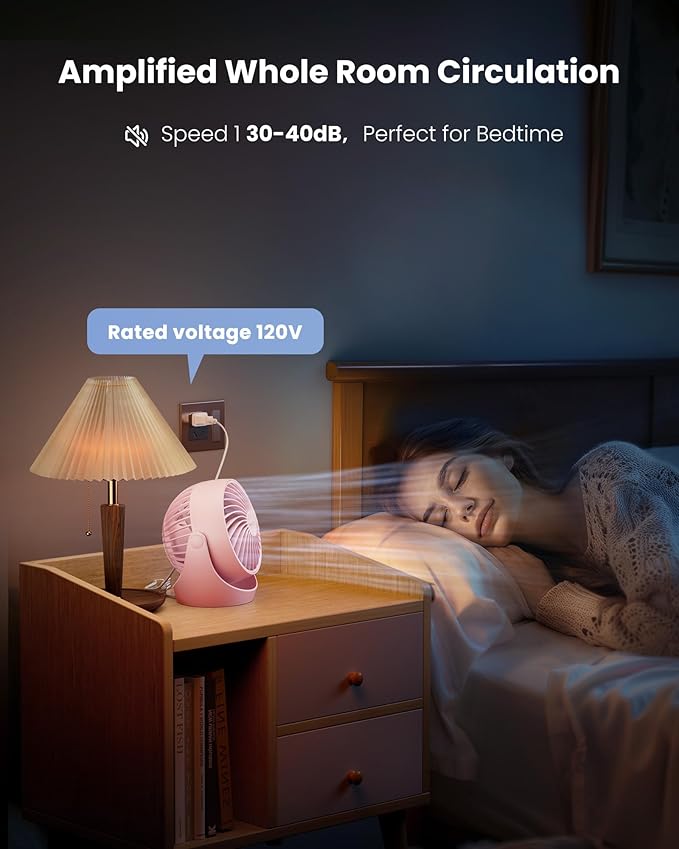 Gaiatop Desk Fan, 5-Inch Portable Electric Table Desktop Air Circulator Fans - Image 3