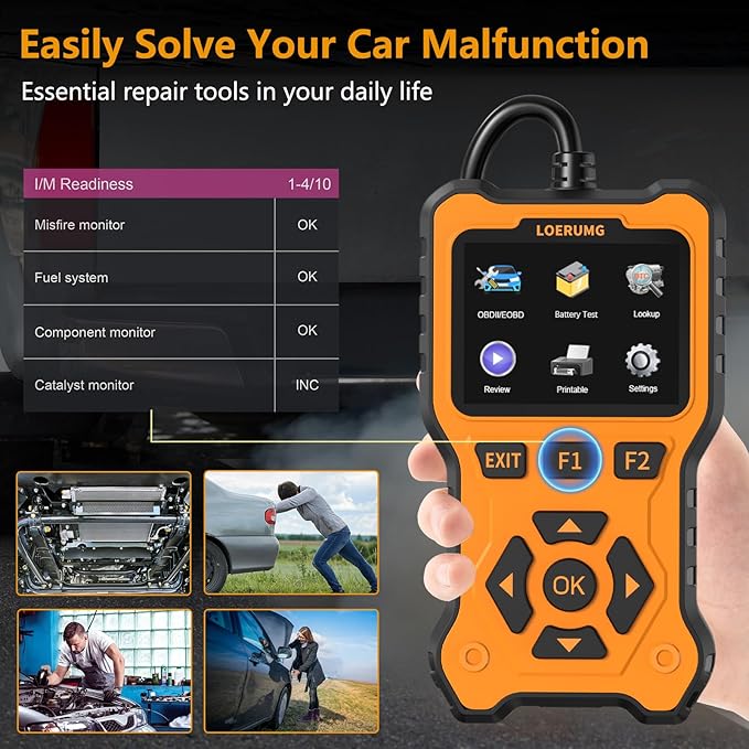 LOERUMG OBD2 Scanner Diagnostic Tool, Enhanced Check Engine Code Reader - Image 5