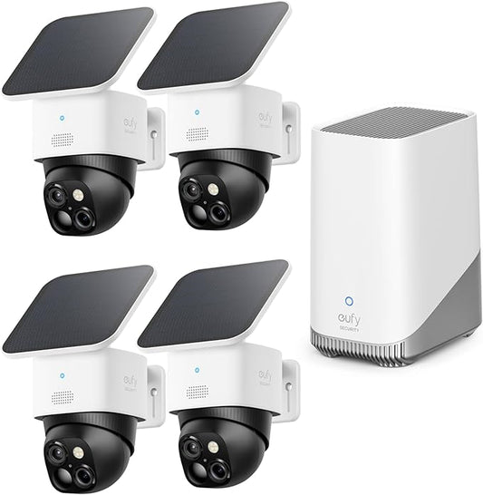 eufy Security SoloCam S340 4-Cam Kit, Solar Security Camera, Wireless Outdoor by eufySecurity