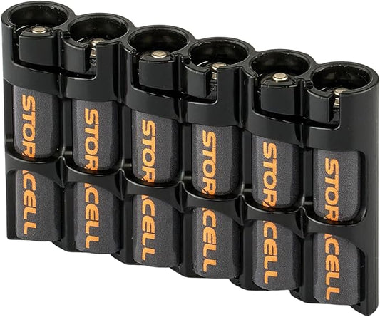 AAA Battery Storage Caddy by Storacell, Holds 6 Batteries by Storacell