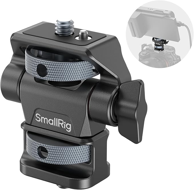 SmallRig Adjustable Camera Monitor Mount, 360° Swivel and 180° Tilt Monitor by SmallRig