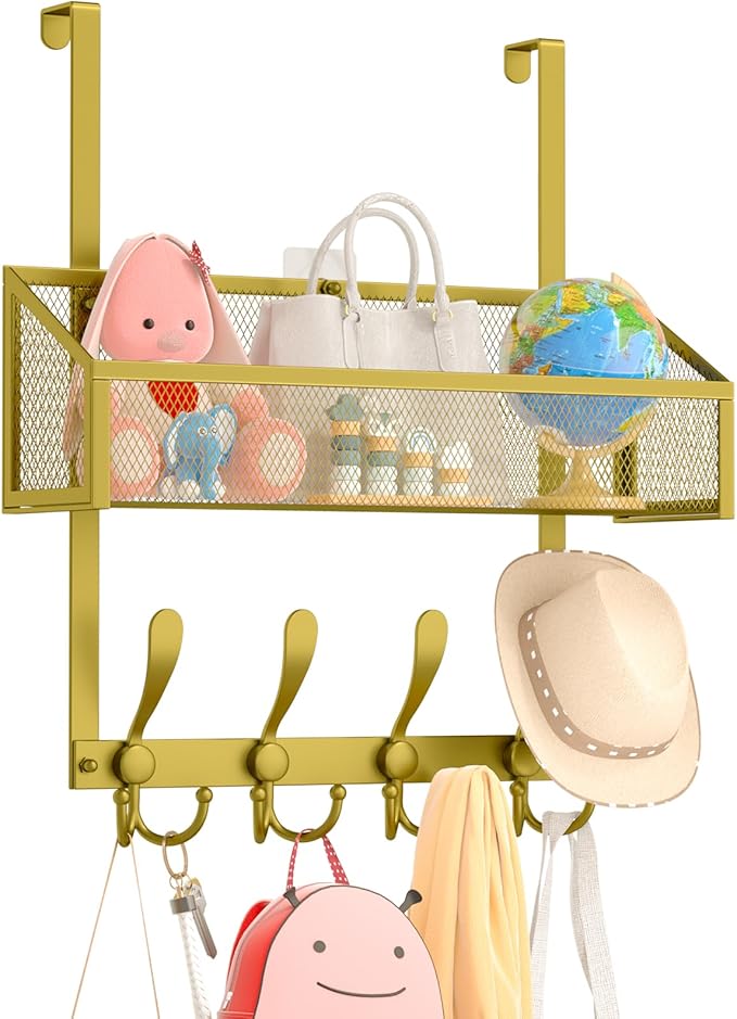 Kaiferty Over The Door Hooks Organizer, Coat Rack Over The Door Storage Hanger by Kaiferty