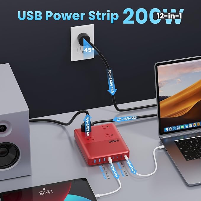 12-in-1 Charging Station USB C Power Strip - Image 6