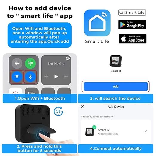 Sanofuturion WiFi Smart IR Remote Control, 3-in-1 Smart AC Controller - Image 8