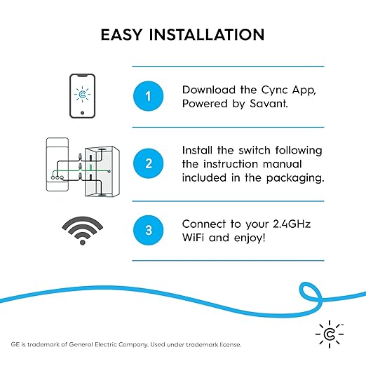 GE CYNC Smart Dimmer Light Switch & Motion Sensor, No Neutral Wire Required - Image 3