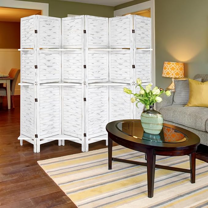 Bonnlo 6 Panels Wood Room Divider - Image 7