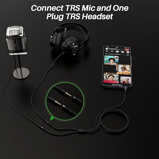 1/8inch Aux Headphone Splitter 2 Way Cable 3FT, 3.5mm 1 Male to 2 Female Mic - Image 4