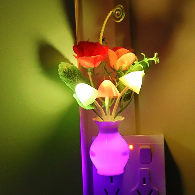 AUSAYE 1Pack Plug in LED Night Light Auto Dusk to Dawn Sensor, 0.5W Energy - Image 2