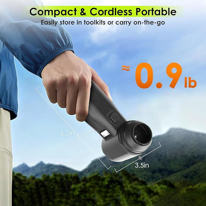 OVVGO Electric Compressed Air Duster, 000RPM Cordless Air Blower - Image 8