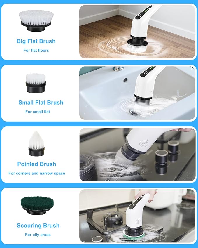 Leebein Electric Spin Scrubber, Cordless Cleaning Brush - Image 5