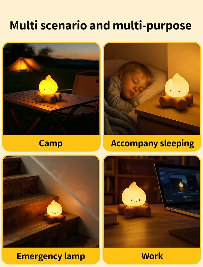 Tarinks Campfire Night Light, Portable Flame Lamp - Image 5