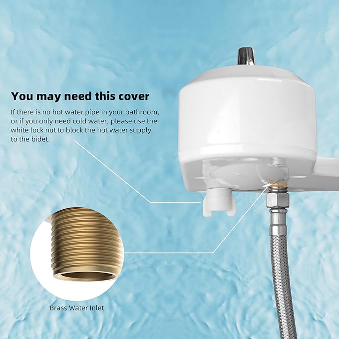 Hibbent Bidet Attachment for Toilet, Self Cleaning Dual Nozzle, Hot & Cold - Image 8