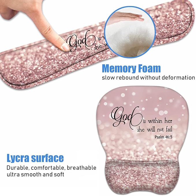 Ergonomic Mouse Pad Wrist Support and Keyboard Wrist Rest Set - Image 6