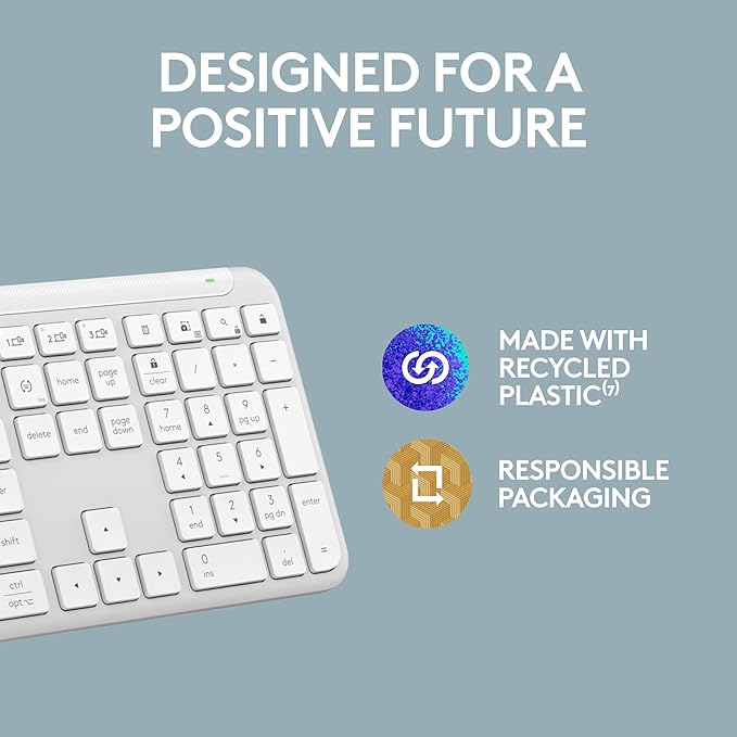 Logitech Signature Slim K950 Wireless Keyboard, Sleek Design, Switch Typing - Image 10