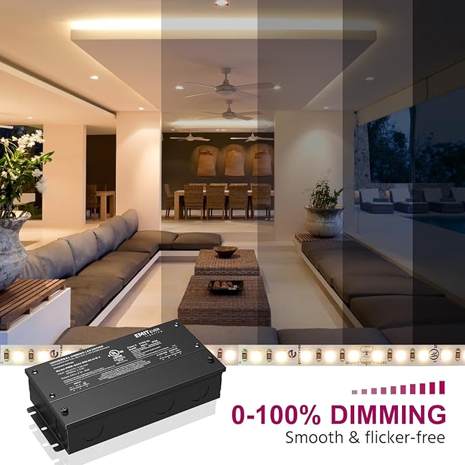 EMITEVER 60W Dimmable LED Driver, 24V Triac Dimmable Power Supply, AC to DC - Image 6