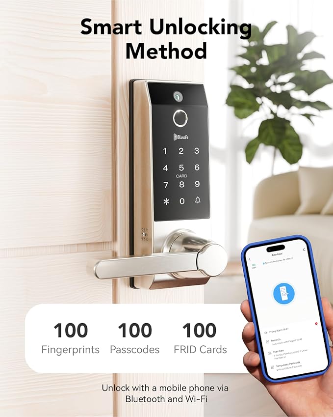 Smart Lock Doorbell Fingerprint Smart Door Lock Deadbolt - Image 2