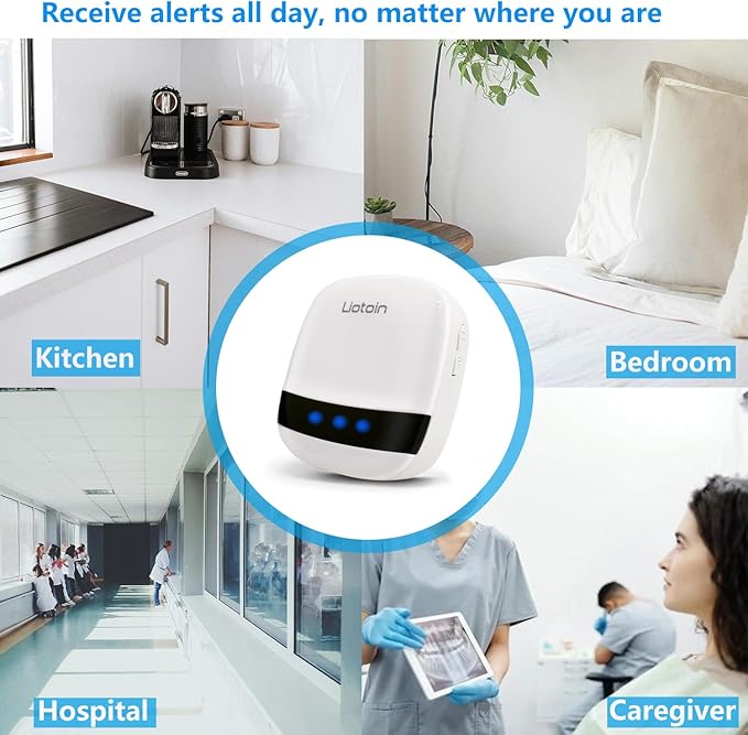LIOTOIN Caregiver Pager Wireless Call Button Alert Button Call Bell Emergency - Image 5