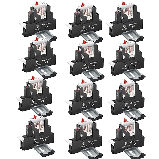 12 Pcs 12Amp Mini Relay Switch DPDT by ZJWZJH