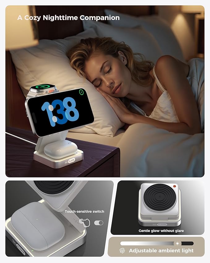 SoFlame 3 in 1 Magnetic Wireless Charging Station - Image 5