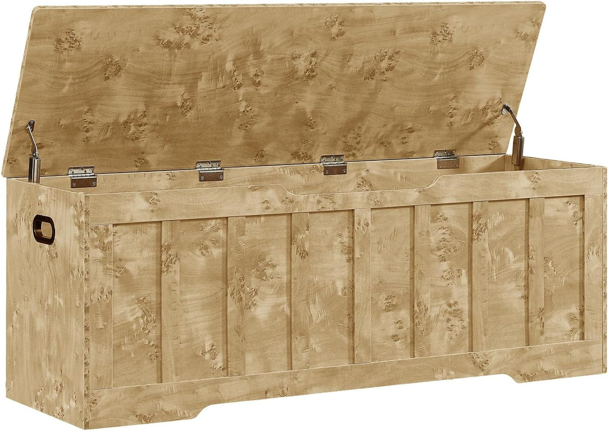vankiley 51.2" storage chest extra large,wooden storage bench(rustic, main product view