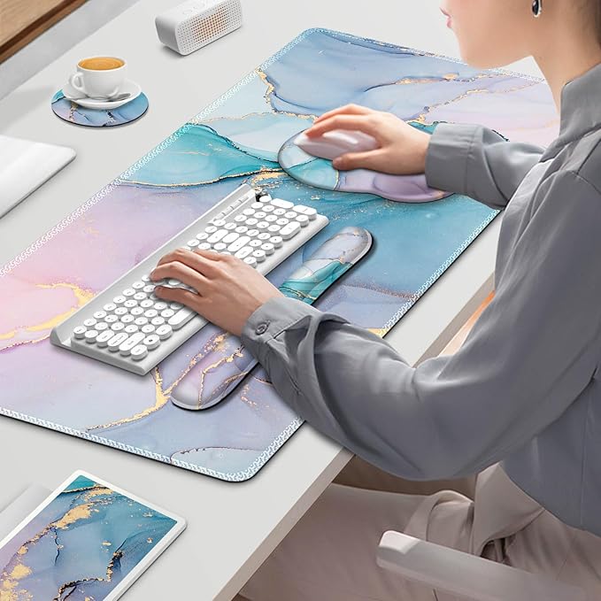 ToLuLu Desk Mat, XXL Large Mouse Pad Wrist Support Set，4 in1 Gaming Mousepad - Image 7
